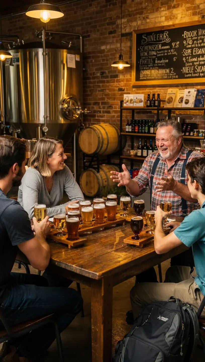 Karte einer Region in Deutschland mit hervorgehobenen Handwerksagenturen und Touristenwegen